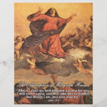 La suposición de Maria en cielo Tarjetas Informativas