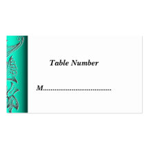 La tabla numera verde tarjeta personal