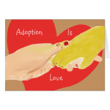 La tarjeta, adopción es amor