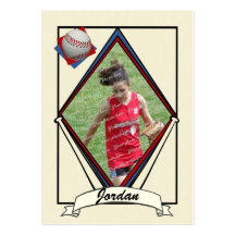 La tarjeta de béisbol le agradece favorecer plantilla de tarjeta personal