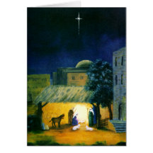 La tarjeta de felicitación del navidad de la nativ