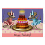 La tarjeta de la bailarina del feliz cumpleaños