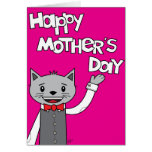 La tarjeta de Mother'sDay del maullido del gato - 