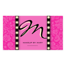La tarjeta de visita del artista de maquillaje enc