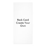 La tarjeta del estante crea sus propios rackcards  tarjetas publicitarias