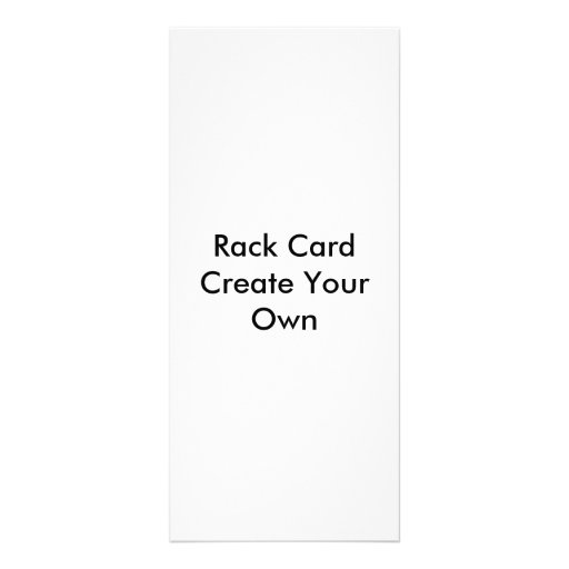 La tarjeta del estante crea sus propios rackcards  tarjetas publicitarias