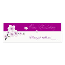 La tarjeta del lugar del banquete de boda del flor tarjetas de visita