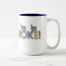 la taza de café de la cabra, cabra rompió el logot