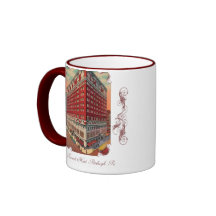 La taza de café del vintage del hotel de Roosevelt