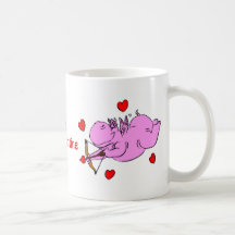 La taza de la tarjeta del día de San Valentín del 