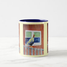 La taza/la taza - arte del gallo - muestra apagado