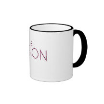 La taza rayada de la fusión