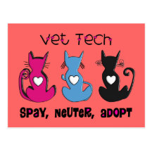 La tecnología del veterinario SPAY NEUTRAL ADOPTA  Tarjeta Postal