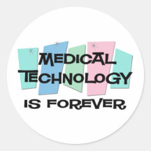 La tecnología médica es Forever Etiqueta Redonda