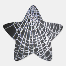 La tela de araña calcomanía forma de estrella personalizada