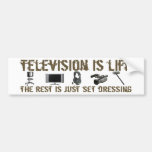 La televisión es vida etiqueta de parachoque