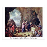 La tentación de David Teniers el más joven Tarjeta Postal