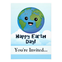 La tierra es día feliz invitación