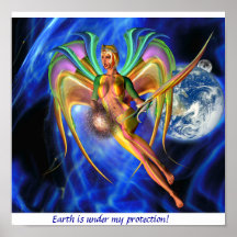 La tierra está debajo de mi bolso de la protección poster