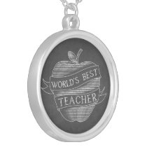 La tiza inspiró collar del profesor del mundo de A collares