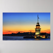 La torre de la doncella en Estambul Posters