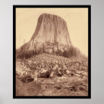 La torre del diablo del lado oeste WY 1890 Posters