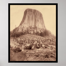 La torre del diablo del lado oeste WY 1890 Posters