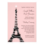 La torre Eiffel centellea invitación del boda (el 