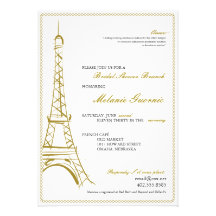 La torre Eiffel invita Invitacion Personalizada