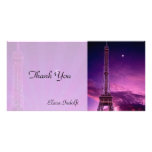 La torre Eiffel le agradece tarjeta de la foto Tarjeta Fotográfica