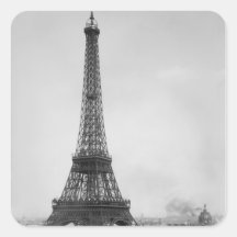 La torre Eiffel Calcomanía Cuadradas Personalizadas
