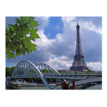 La torre Eiffel Tarjeta Postal