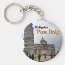 La torre inclinada de Pisa, Italia Llaveros
