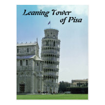 La torre inclinada de Pisa Tarjeta Postal