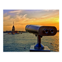 La torre virginal en Estambul, Turquía Tarjetas Postales