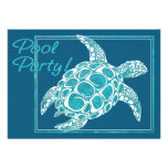 La tortuga de mar de la turquesa invita comunicado personal  