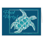La tortuga de mar de la turquesa invita felicitación