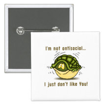 la tortuga no antisocial apenas no tiene gusto de  pins