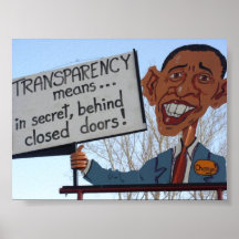 La transparencia significa secreto detrás de puert poster