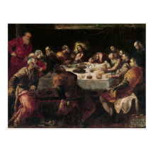 La última cena 3 postal