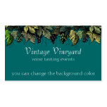 La uva de encargo de las uvas del vintage del colo tarjeta de visita