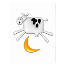 La vaca saltada sobre la luna tarjetas postales