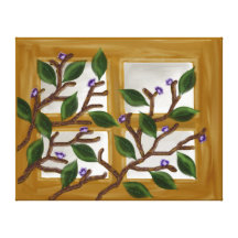 La ventana en mi talla media de la pared (arte de  lona envuelta para galerías