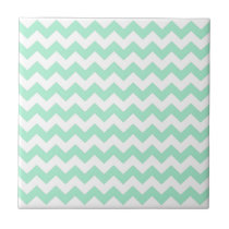 La verde menta zigzaguea modelo del galón del zigz azulejos