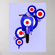 La vespa de la blanco de Collossal y la MOD retras Poster