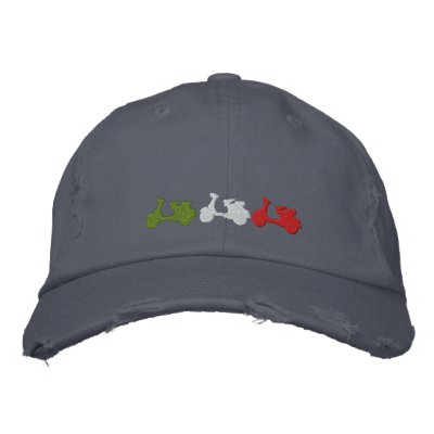 La vespa italiana retra bordó el casquillo apenado gorras bordadas La vespa italiana retra bordó el casquillo apenado gorras bordadas