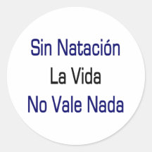 La Vida de Natacion del pecado ningún valle Nada Etiquetas Redondas