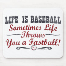 La vida es béisbol - bola rápida Mousepad Alfombrilla De Raton