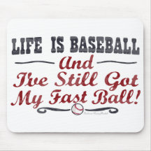 La vida es béisbol - bola rápida Mousepad Alfombrilla De Raton