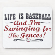 La vida es béisbol - cercas Mousepad Tapetes De Ratones